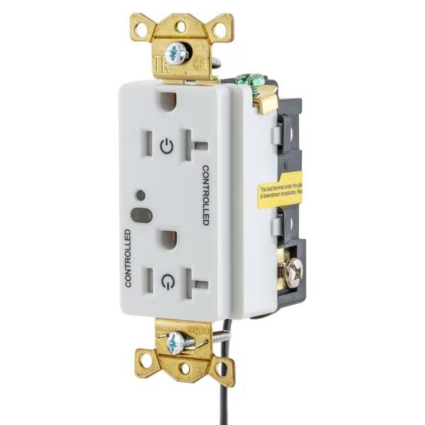 Automatic Receptacle Control HBL5362LC2W, Hubbell Wiring Device-Kellems, Mfr#: HBL5362LC2W